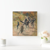 自転車で行く～角型時計 スクエア壁時計 (ホーム)