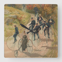 自転車で行く～角型時計