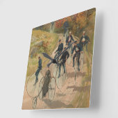 自転車で行く～角型時計 スクエア壁時計 (傾斜)