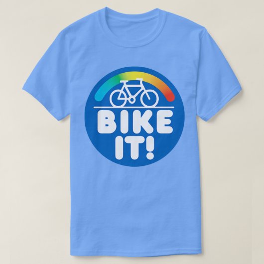 自転車で行く Tシャツ (デザイン正面)
