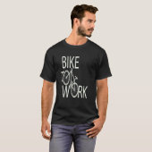 自転車で通勤する自転車乗 Tシャツ (正面フル)