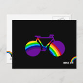 自転車とカラーの虹 ポストカード (正面/裏面)