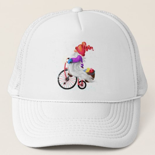 自転車とギフト付きクリスマストラッカーハット格言 キャップ (正面)
