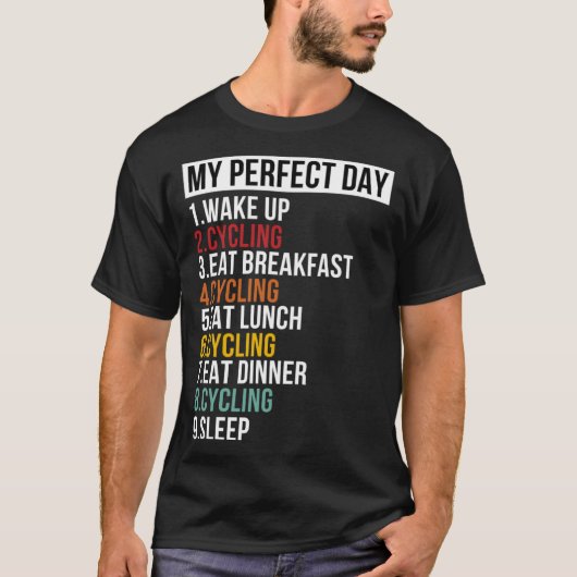 自転車とサイクリストに最適な日 Tシャツ (正面)