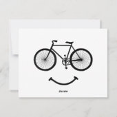 自転車とスマイルTシャツ自転車Tシャツ自転車TシャツBlac シーズンカード (裏面)