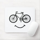 自転車とスマイルTシャツ自転車Tシャツ自転車TシャツBlac マウスパッド (マウス)