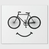 自転車とスマイルTシャツ自転車Tシャツ自転車TシャツBlac ラッピングペーパー (フラット)
