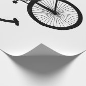 自転車とスマイルTシャツ自転車Tシャツ自転車TシャツBlac ラッピングペーパー (角)