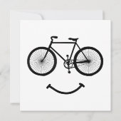 自転車とスマイルTシャツ自転車Tシャツ自転車TシャツBlac 招待状 (裏面)