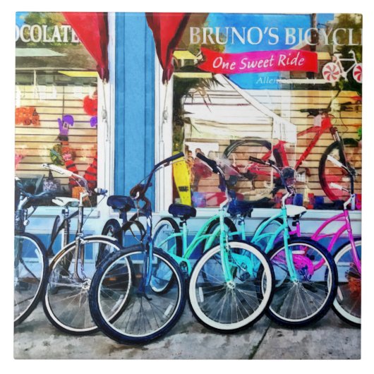 自転車とチョコレート タイル (正面)