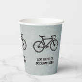 自転車とテキスト – スポーツ男らしテーマ 紙コップ (裏面)