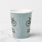 自転車とテキスト – スポーツ男らしテーマ 紙コップ (右)