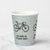 自転車とテキスト – スポーツ男らしテーマ 紙コップ (正面)
