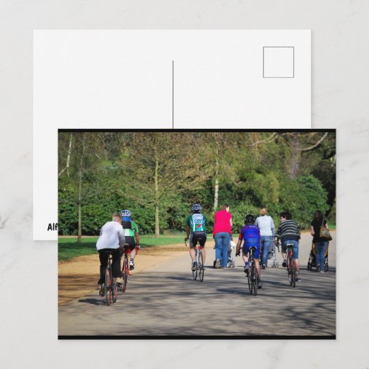 自転車とベビーカー ポストカード (正面/裏面)