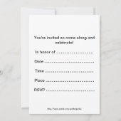 自転車と一緒にお誕生日会へようこそ 招待状 (裏面)