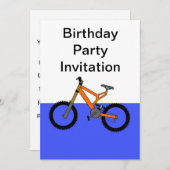自転車と一緒にお誕生日会へようこそ 招待状 (正面/裏面)