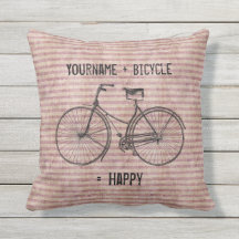 自転車と幸せで旧式なバイクのピンクに匹敵します