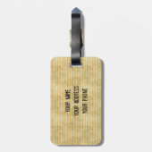 自転車と幸せで旧式なバイクの黄色に匹敵します ラゲッジタグ (裏面縦)