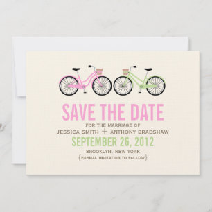 自転車と彼女の結婚式の日付を保存 セーブザデート