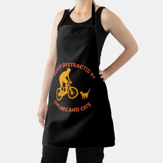 自転車と猫 エプロン (インサイチュ)