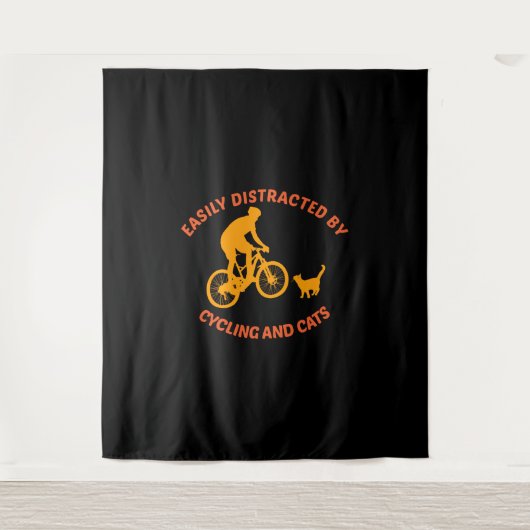 自転車と猫 タペストリー (正面)