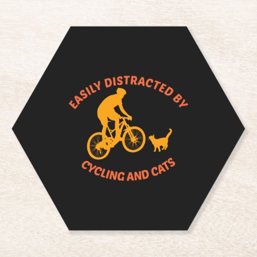 自転車と猫 ペーパーコースター (正面)