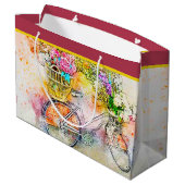 自転車と花の大抱き枕 ラージペーパーバッグ (裏面アングル)