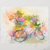 自転車と花 (正面)
