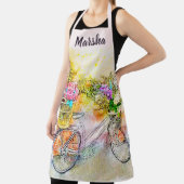 自転車と花 エプロン (インサイチュ)