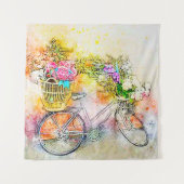 自転車と花 タペストリー (正面)