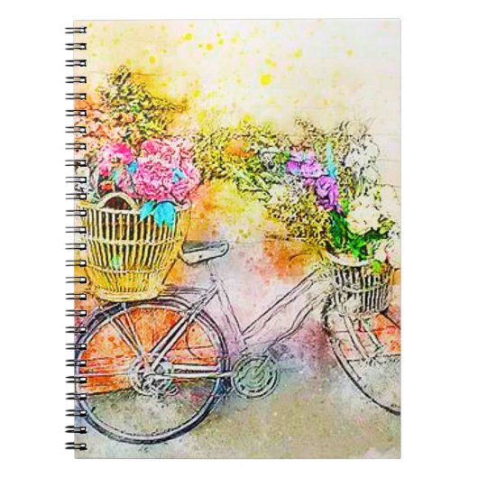 自転車と花 ノートブック (正面)