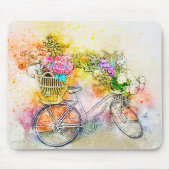 自転車と花 マウスパッド (正面)