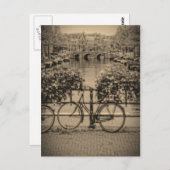自転車と運河 – アムステルダムクラシックアムステルダム – はがき (正面/裏面)