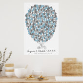 自転車と風船のゲストブックポスター - 250件収録 ポスター (キッチン)