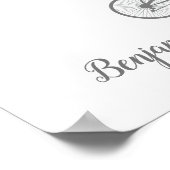 自転車と風船のゲストブックポスター - 50のスペース ポスター (角)