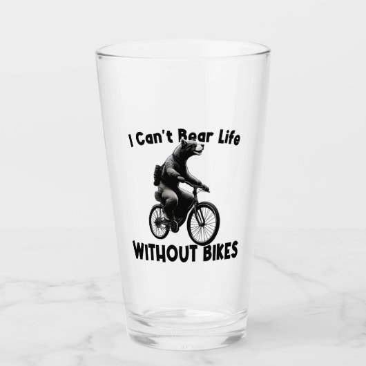 自転車なしでは生きられない タンブラーグラス (正面)