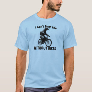 自転車なしでは生きられない Tシャツ