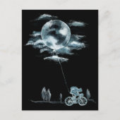 自転車による満月の国立ムーンデーアイディア ポストカード (正面)