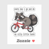 自転車にアライグマ,新しい人アライグマ,アライグマpossu シール (シート)