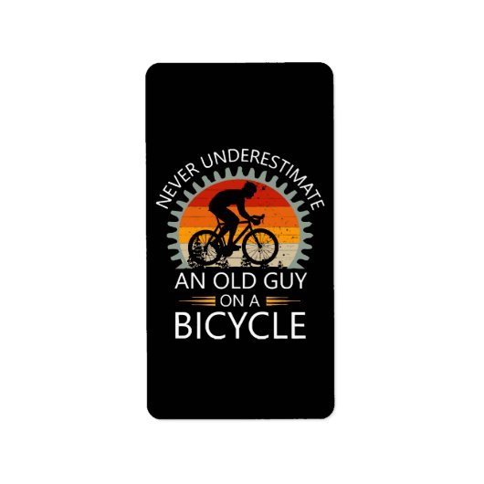 自転車に乗ったおじさんをナメてはいけない ラベル (正面)