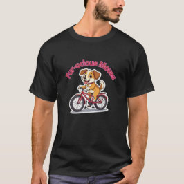 **自転車に乗ったかわいい犬 – Funny Cycling Dog** Tシャツ