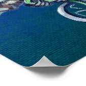 自転車に乗ったアナグマ ポスター (角)