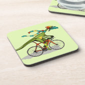 自転車に乗ったアナビセチア恐竜。 コースター (左側)