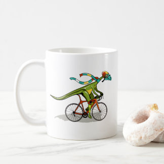 自転車に乗ったアナビセチア恐竜。 コーヒーマグカップ