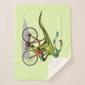 自転車に乗ったアナビセチア恐竜。 シェルパブランケット (正面)