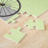 自転車に乗ったアナビセチア恐竜。 ジグソーパズル (側面)