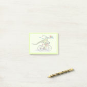 自転車に乗ったアナビセチア恐竜。 ポストイット (デスク上)