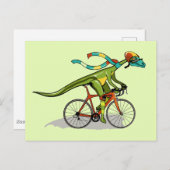 自転車に乗ったアナビセチア恐竜。 ポストカード (正面/裏面)