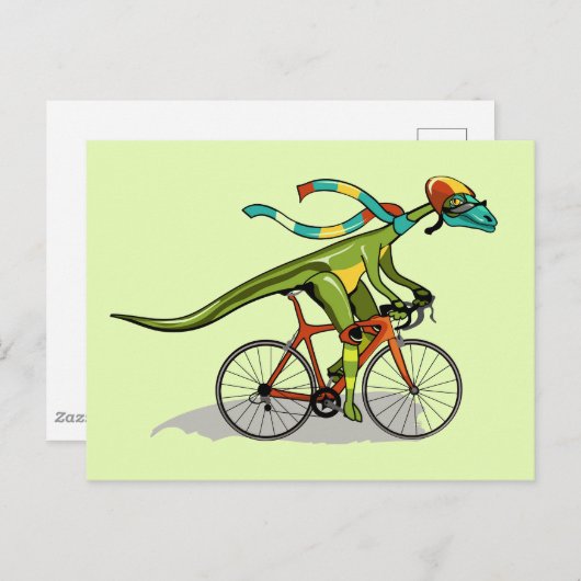 自転車に乗ったアナビセチア恐竜。 ポストカード (正面/裏面)
