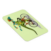 自転車に乗ったアナビセチア恐竜。 マグネット (右側)